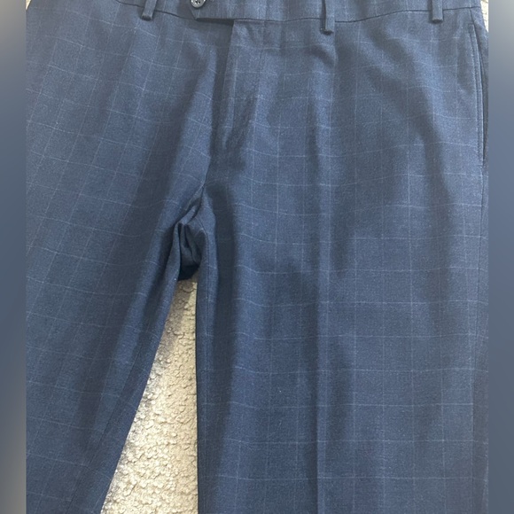 Ralph Ralph Lauren Dress Pants Men 36x30 (36x29) Window Pane Plaid Stretch Gray - Picture 8 of 8